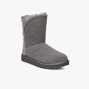 Ugg Classic Short Fluff High-Low Women Classic Boots Grey (4968KVFLG)